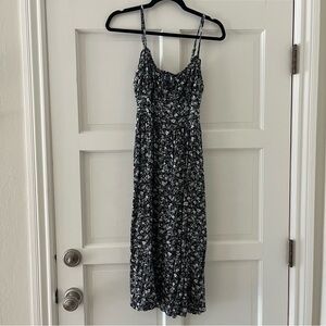 Old Navy Tie Front Smocked Floral Midi Dress - Size Small